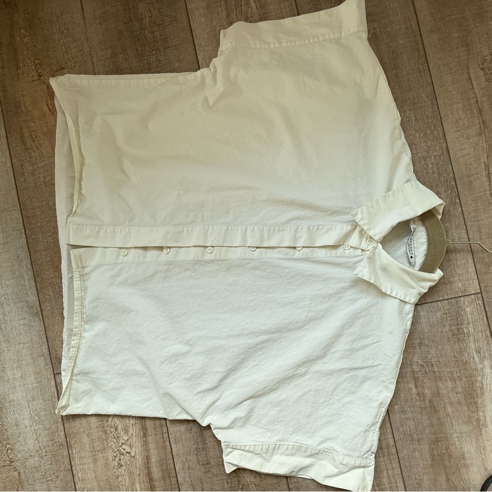 Cream Button-Up Summer Shirt